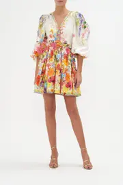 BLOUSON FLARED DRESS SUNLIGHT SYMPHONY