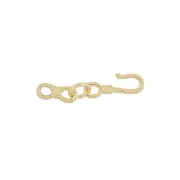 18kt Gold Plated Sterling Silver Hook & Eye Fish Clasp #51144