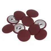 10pcs Fabric Cloth Covered Button 30mm Metal Round Sewing Buttons, Caramel