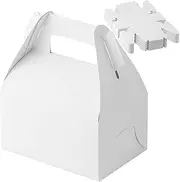 50 Pack White Pastry Bakery Box 6.4”x3.9”x3.6” Extra Thick Small Cookie Treat Boxes Cake Carriers Paper White Gift Boxes for Cookie, Macarons, Mini Treat Boxes for Holidays, Parties, Birthday Gift