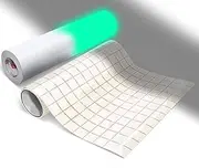 ORACAL 9300 Hi-Energy Glow in The Dark Luminescent Cast Vinyl 12" Roll for Silhouette, Cameo & Cricut Including 12" x 24" Roll of Clear Transfer Paper (1 Roll Pack), 12" x 12"