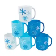 Winter Plastic Mugs - Party Supplies - 12 Pieces