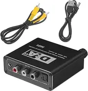PHENOFICE Analog Audio Adapter Digital to Optical Tv Speaker Iron Material Compact Design Random Style