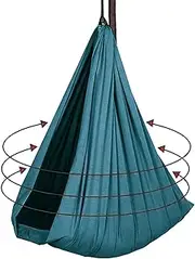 Indoor Sensory Swing for Adults Comfortable Therapy Hammock Swing Indoor Adult Therapy Swing （with Load-Bearing 200kg ） for Calming Therapy and Play (Color : Dark Green, Size : 150x280CM/59x110in)