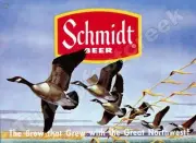 Schmidt Beer Canadian Geese Scene 9" x 12" Metal Sign