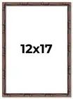 12x17 Frame Brown Bamboo with Dark Coffee/Walnut Finish | Solid Wood Picture Fra
