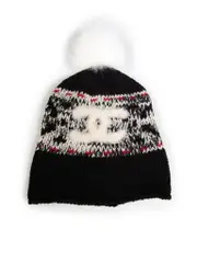 2022 Wool Knit Shearling CC Pom Pom Beanie