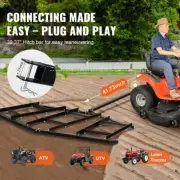 84 Inch Tow Behind Driveway Drag Harrow Grader Q235 Steel for ATVs UTVs Lawn