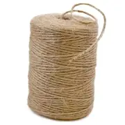 656 Feet 3Ply Jute Twine String, 2mm Natural Brown Thick Twine Rope 2mm-656ft