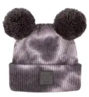 Infant Authentic C.C Exclusive Dk Grey/Lt Grey Tie Dye Double Pom Beanie NWT