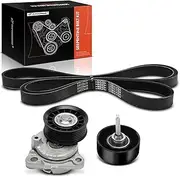 Engine Serpentine Belt Drive Kit Compatible with Ford Focus 2003 2004 2005 2006-2.3L