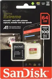 SanDisk Extreme Plus MicroSD Card With Extreme Capture, Transfer And App Speeds