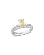 Rina Limor 14K 1.17 ct. tw. Diamond & Light Yellow Sapphire Set of Rings