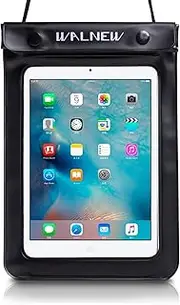 WALNEW Universal Waterproof eReader Protective Case Cover for Amazon Kindle Oasis/Paperwhite/Kindle Fire 7, Sony eBook Reader Wi-Fi, Kobo Touch, Nook Simple Touch, iPad Mini (Black)