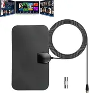 1 Pack TV Aerial Indoor, 4K 9FT HD Digital TV Antenna with 200+ Miles Long Range Reception TV Aerial Indoor Amplified, Coaxial Cable for Freeview TV Support 1080P Local and Other Resolutions Channel