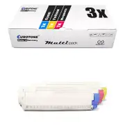 3x Eurotone Eco Cartridge for OKI MC-560-N C-5850-N C-5950-N C-5850-DN C-5950-DN