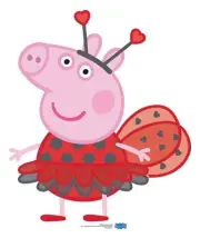 Peppa Pig Ladybird Cardboard Cutout / Standee / Standup - Valentine Party Fun