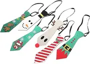 Totority 6pcs Christmas Tie Props Mens Christmas Neck Tie Decorative Party Accessory