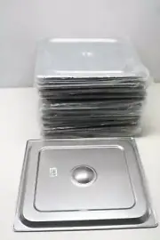 12x Lot Johnson Rose 2/3 Size Steam Table Lid Cover Anti-Jam Pan Stainless Steel