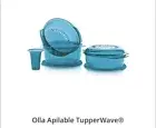 Vintage Tupperware Stack Cooker Microwave Steamer Dark Blue Tupperwave 7pcs USA