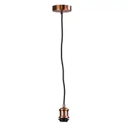 ALBANY CORD Pendant Light 180cm Vintage Cloth Cord Suspension Copper