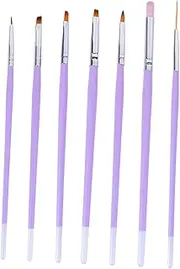 SHERCHPRY 7Pcs Nail Art Design Pen Brushes for Manicure Durable Body with Hair Nibs for Professional and Home Use Travel Friendly Nail Art Tools