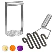 VOOVAO 2Pcs Potato Mashers304 Stainless Steel Potato MasherEasy to Clean