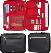 Knomo 11 inch Leather Tablet Organizer for Electronics Accessory Laptop Sleeve Case