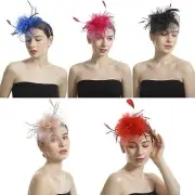 Pillbox Feather Flower Petals Fascinator hat headband clip tendrils cocktail tea