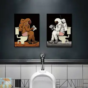 衛生間裝飾畫漫威惡搞浴室掛畫廁所洗手間個性墻面壁畫美國隊長