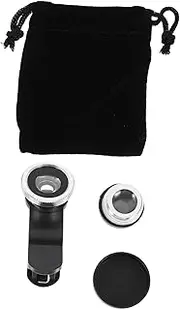 FUNNETOYU 2 Sets Clip Phone Camera Lens Kit Multifunctional Macro Fish Eye Wide Angle Lenses with Clip for Stunning Photography Smartphones