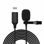 Clip-on Lapel Mini Lavalier Omnidirectional Mic Microphone Recording For iPhone