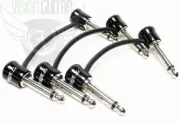 George L's PRE-MADE 6" Inch Pedal Effects PATCH CABLE - Black (SET OF 3)