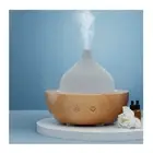 Aroma Diffuser Ultrasonic Humidifier Glass Wood Design LED Light
