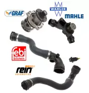 OEM Water Pump Thermostat Upper Lower Hose Temperature Sensor 5pc for BMW E83 X3 (for: BMW)