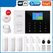 Wireless Home Alarm System 2G GSM WiFi With Motion Sensor Detector Burglar Alarm