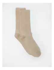 [Kenji] Plain Essential Socks in Bone