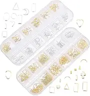Hollow Zinc Alloy Fingernail Sequins Nail Decors Unique Nail Decorations for Nail Art Crafting Shapes Each Box for Creative Nail Designs