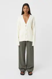 Christalle V-neck Cardigan in Cream - CAMILLA AND MARC® C&M