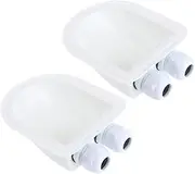Outanaya Dual Cable Entry Gland for Solar Panels Waterproof Rv Caravan Marine Boat Cabin Wire Entry Box