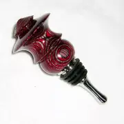 Reusable Wine Bottle Stopper Exotic Diamond Wood Unique One of a Kind Oil Liquor