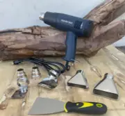 2000W Heat Gun w/6 Nozzles Kit Scraper Shrinking PVC Tubing Stripping Paint