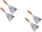 Versatile Putty Knife Set 2pcs Steel Scrapers for Cleaning Shovels Fridge Deicing Wall Scraping Kitchen Use