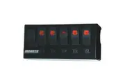 Moroso Cage Mount Switch Panel, 3.750" x 8" Includes Momentary Starter Switch With 5 Accessory Switches With 20 Amp Circuit Breakers