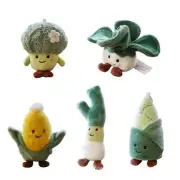 1pcs Farm Vegetable Soft Plush Toys Green Onion Cauliflower Corn Plush Pendant C