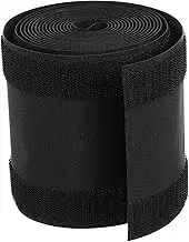 KALLORY Floor Cable Cover Durable Hook and Loop Strap Tape Flexible Cable Protector for Carpet Lightweight and Reusable Cord Grip Strip for Organizing Cables Home