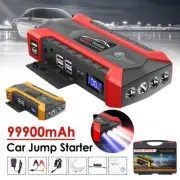 12V Portable 99900mAh Car Jump Starter Battery Charger Power Bank Pack Emergency