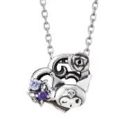 White Clover Kuromi Necklace 40cm Silver 925 Sanrio Characters sanrio