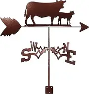 Weathervane Weather Vane Measuring Tool Stainless Steel Weathercock Wind Direction Indicator with Anti-Rust Coating for Garden Patio Yard Ornament