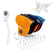 9Pcs Hat Storage for Baseball Caps(2 Acrylic Hat Holder, 1 Brush & 6 Hooks) C...